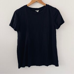 Caslon Short Sleeve Black Pocket Tee